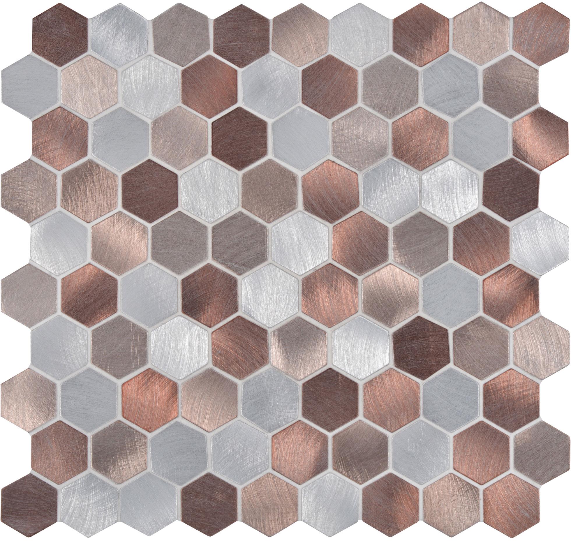 Copper Hexagon Mosaic | Metallic Mosaic Tile | Hexagon Mosaics