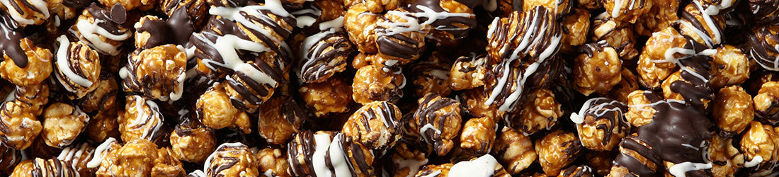 White & Dark Chocolate Swirl Popcorn