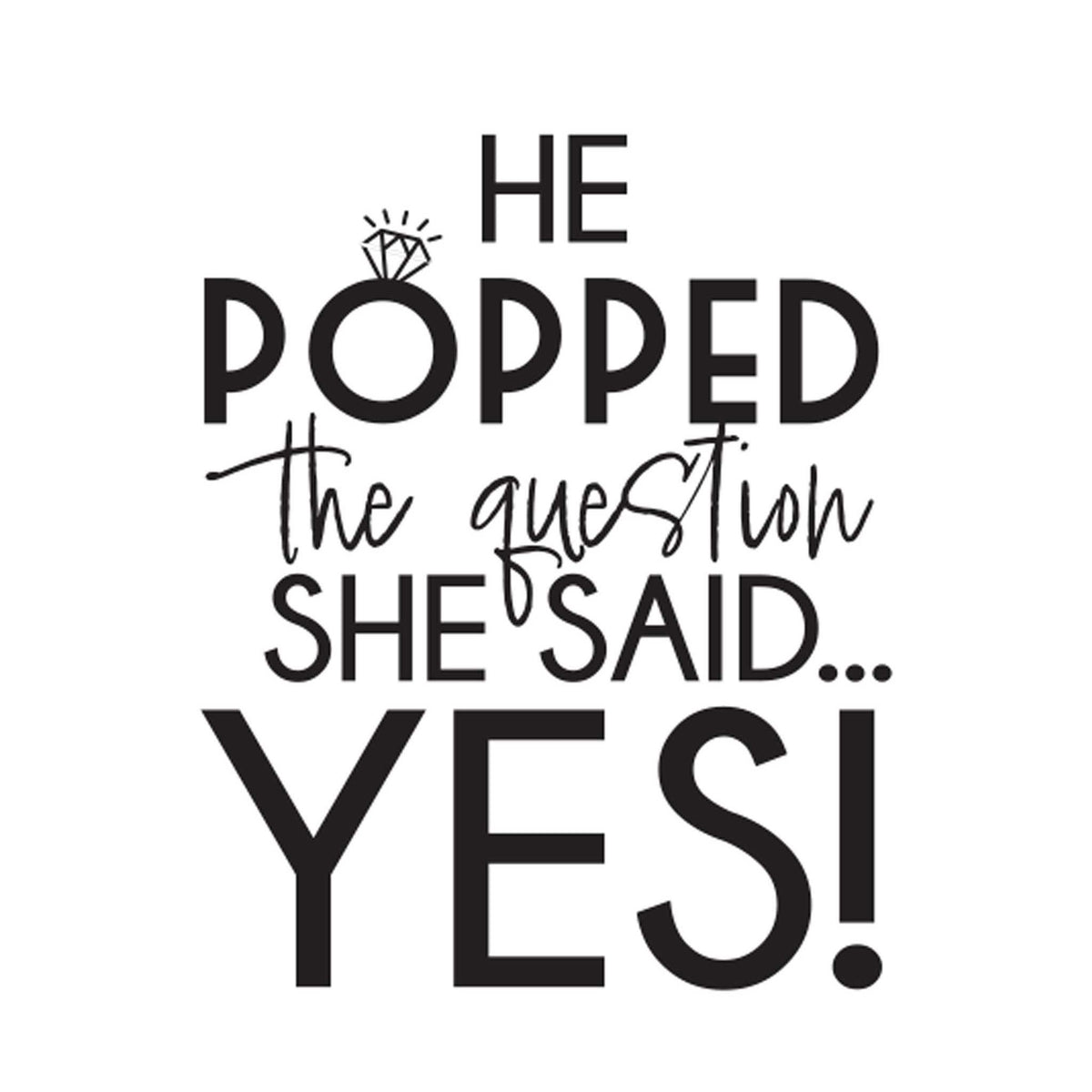 Free Printable He Popped The Question Template