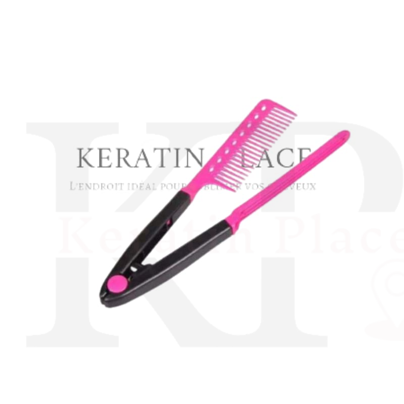 Keratin Place - Peigne professionnel à dents fines et tige métallique
