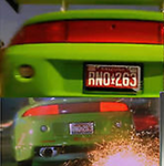 License Plate Fast & Furious <ff> "RNO 263" </ff> Collectible