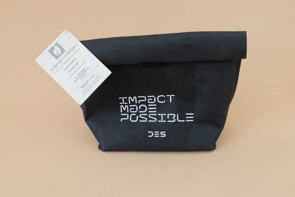 Bedruckte Lunchbag in schwarz in modernem Design