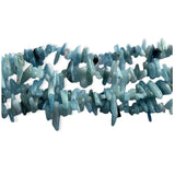 Aquamarine Long Chip Beads