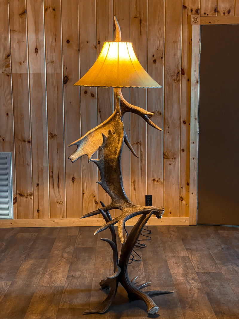 Moose Antler Floor Lamp - Crooked Creek Antler Art