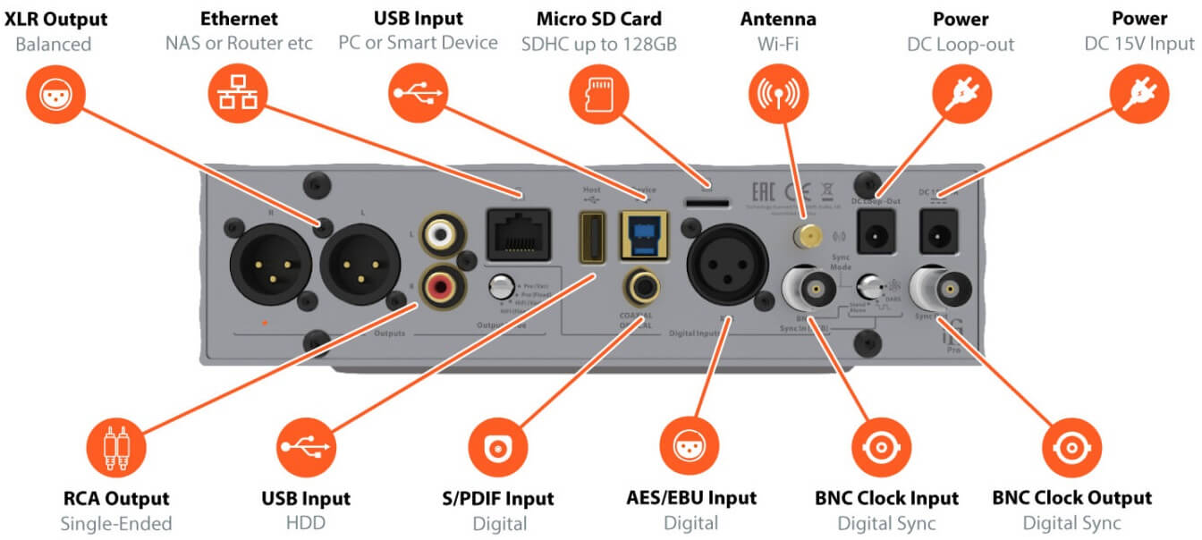 iFi Pro iDSD Signature - Rear Panel Connections