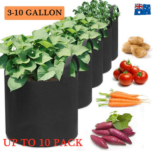 Fabric Plant Pots Grow Aeration Bags with Handles 7 Gallon Planter Bas ...