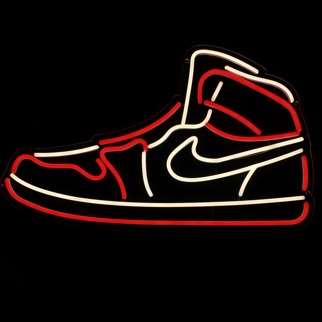 neon red jordans