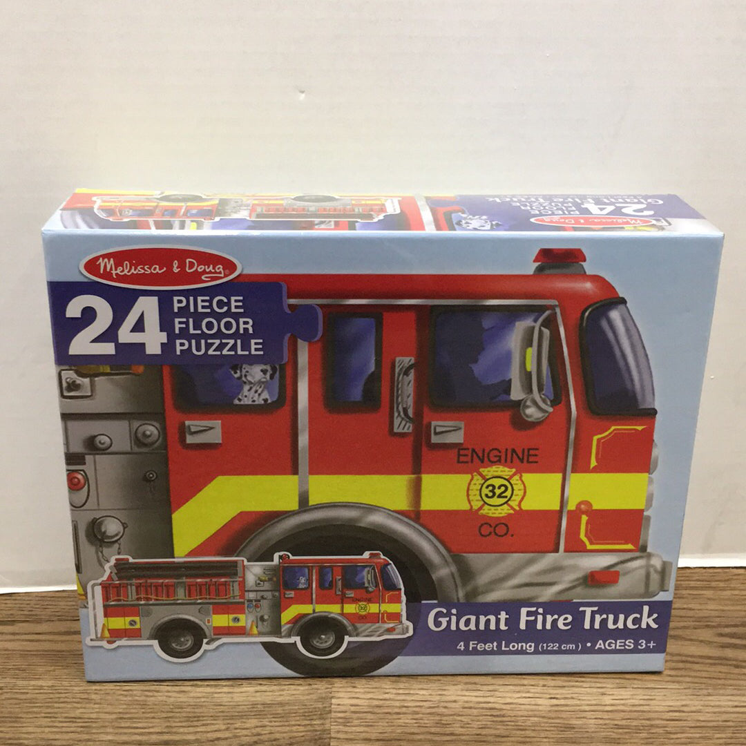 melissa and doug fire truck floor puzzle