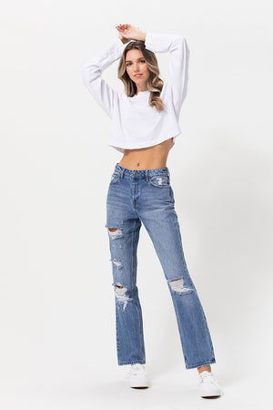 Kendra Frayed Hem Jeans - Angie's Strength & Style Boutique