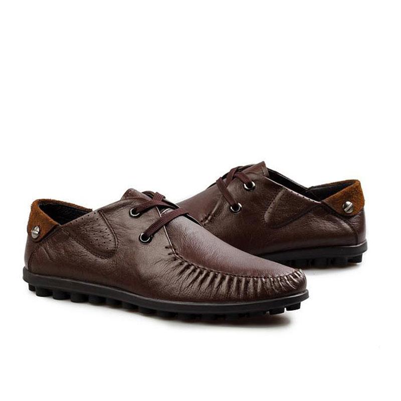 mens leather sole casual shoes