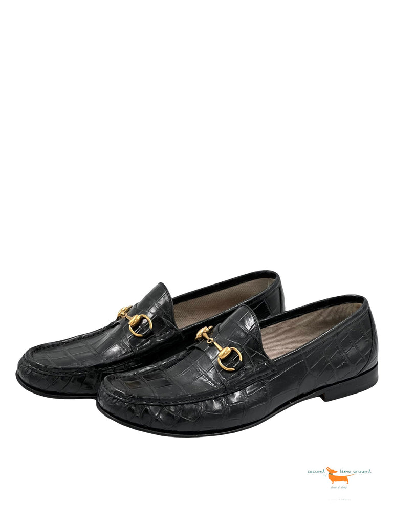 gucci 1953 horsebit crocodile loafer