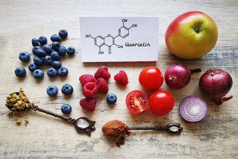 Quercetin found in cruciferous vegetables, apples, black tea, and berries