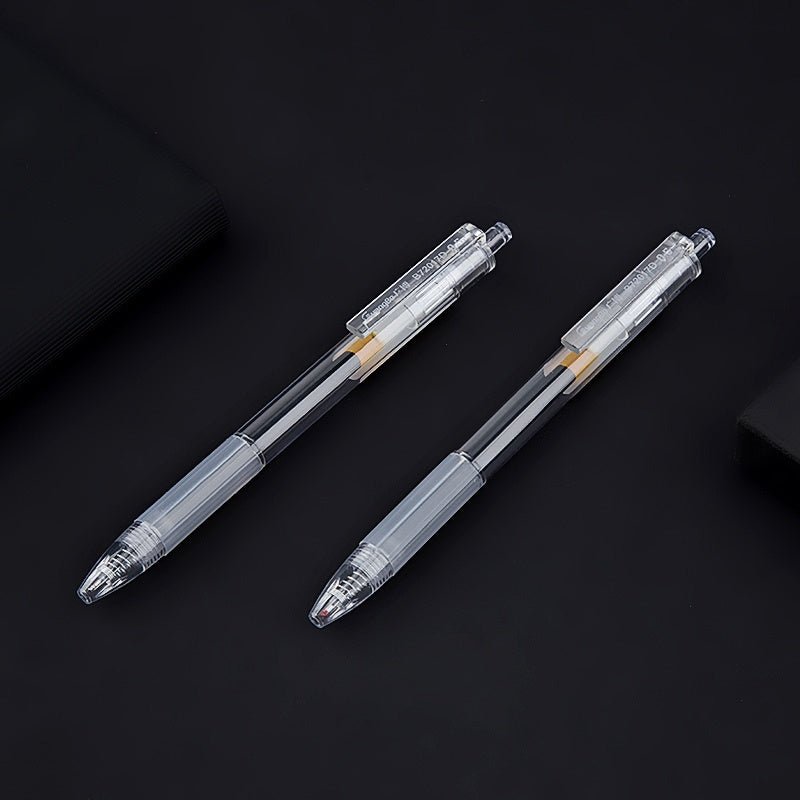 Guangbo Retractable Black Ink Gel Pen (Pack of 12)-B72017D - SCOOBOO - Guangbo - B72017D - 0.5mm - black ink - gel pen