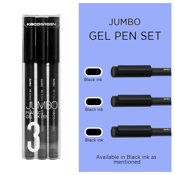 JUMBO GEL PEN SET Black ink Black ink Black ink Available in Black ink as mentioned 