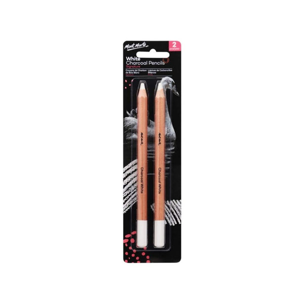 Mont Marte White Charcoal Pencils Set of 2