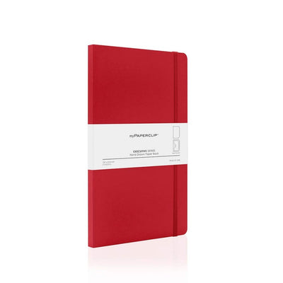 myPAPERCLIP Executive Series Notebook (ESP192M-P) - SCOOBOO - ESP192M-P Red - Plain