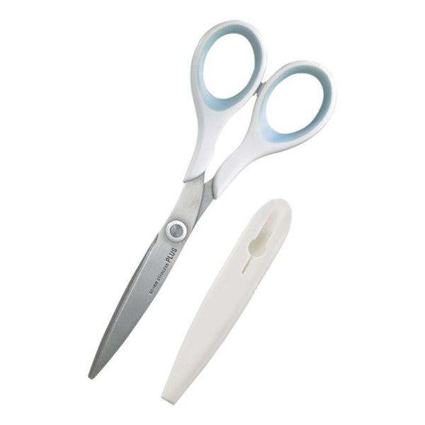 PLUS JAPAN Fitcut Slim Scissors-WHITE/BLUE