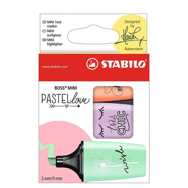 Stabilo Boss Mini Pastel Love Surligneur Highlighter surigneur @Ml ighighter 2mm5mm 