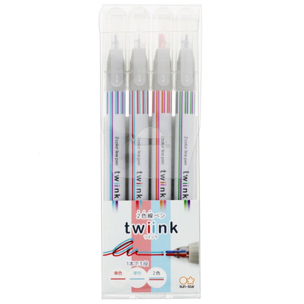 Sun Star Double Color Pens-Set Of 4