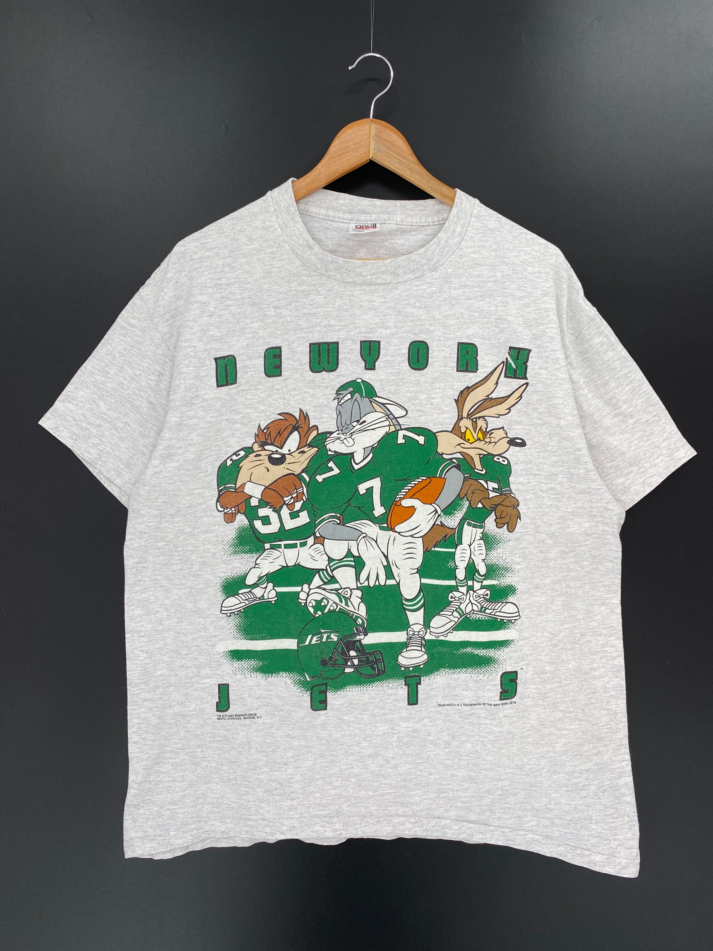 Vintage New York Jets All Over Print T-shirt 90s NFL Football