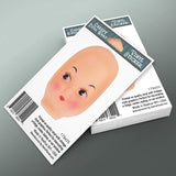Creepy Doll Head Unsure Face Mini Vinyl Sticker 20 ct