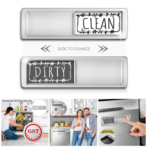 Clean Dirty Dishwasher Magnet Indicator Sign Non-Scratch Simple Sliding  Kitchen 