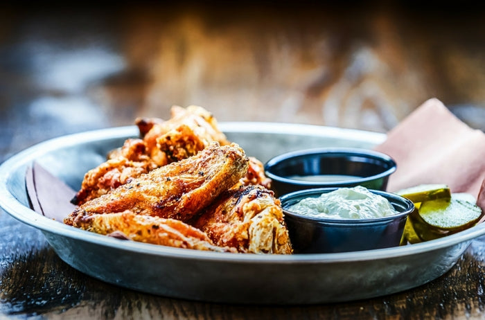 flash fried chicken wings