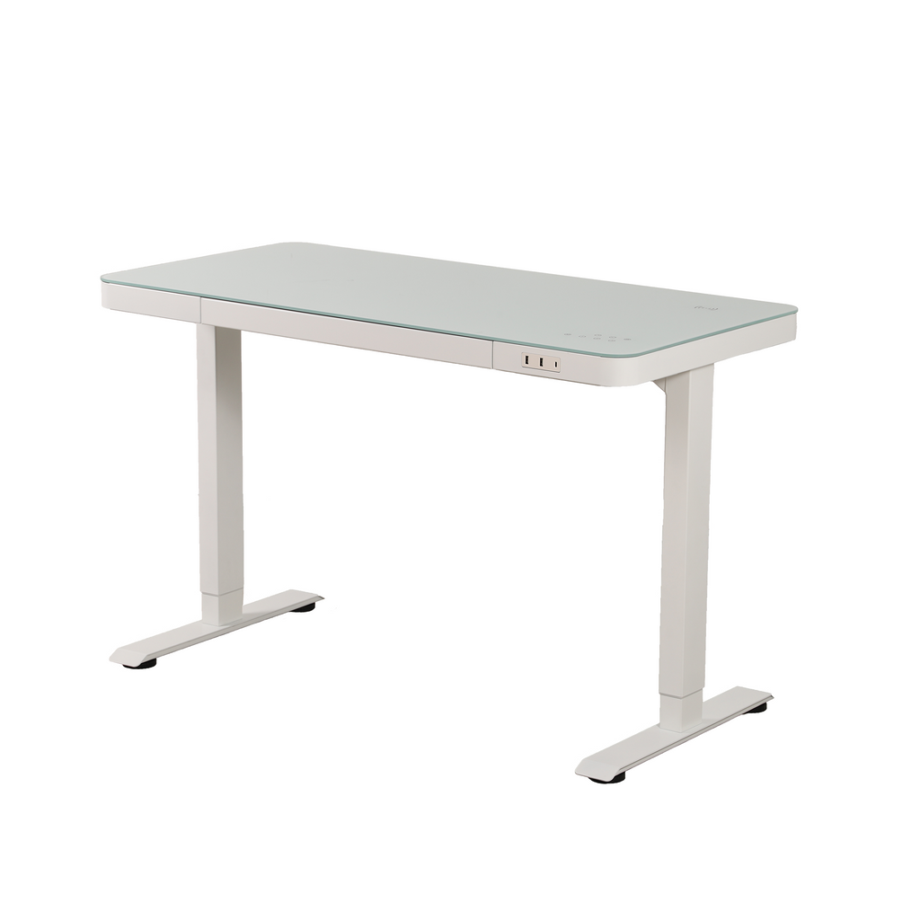 white standing desk chair