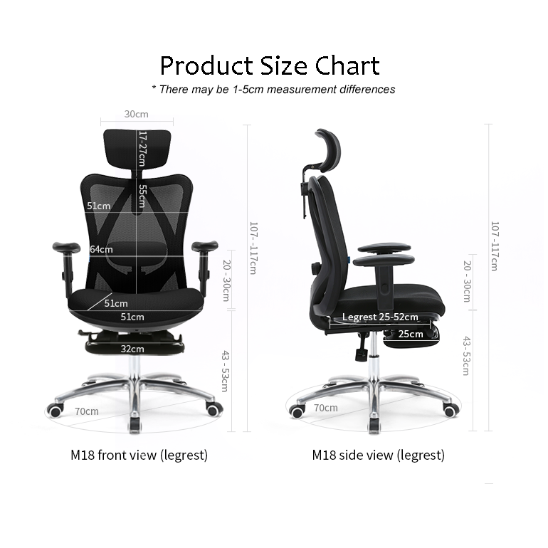 Sihoo M18 Ergonomic Fabric Office Chair with Legrest