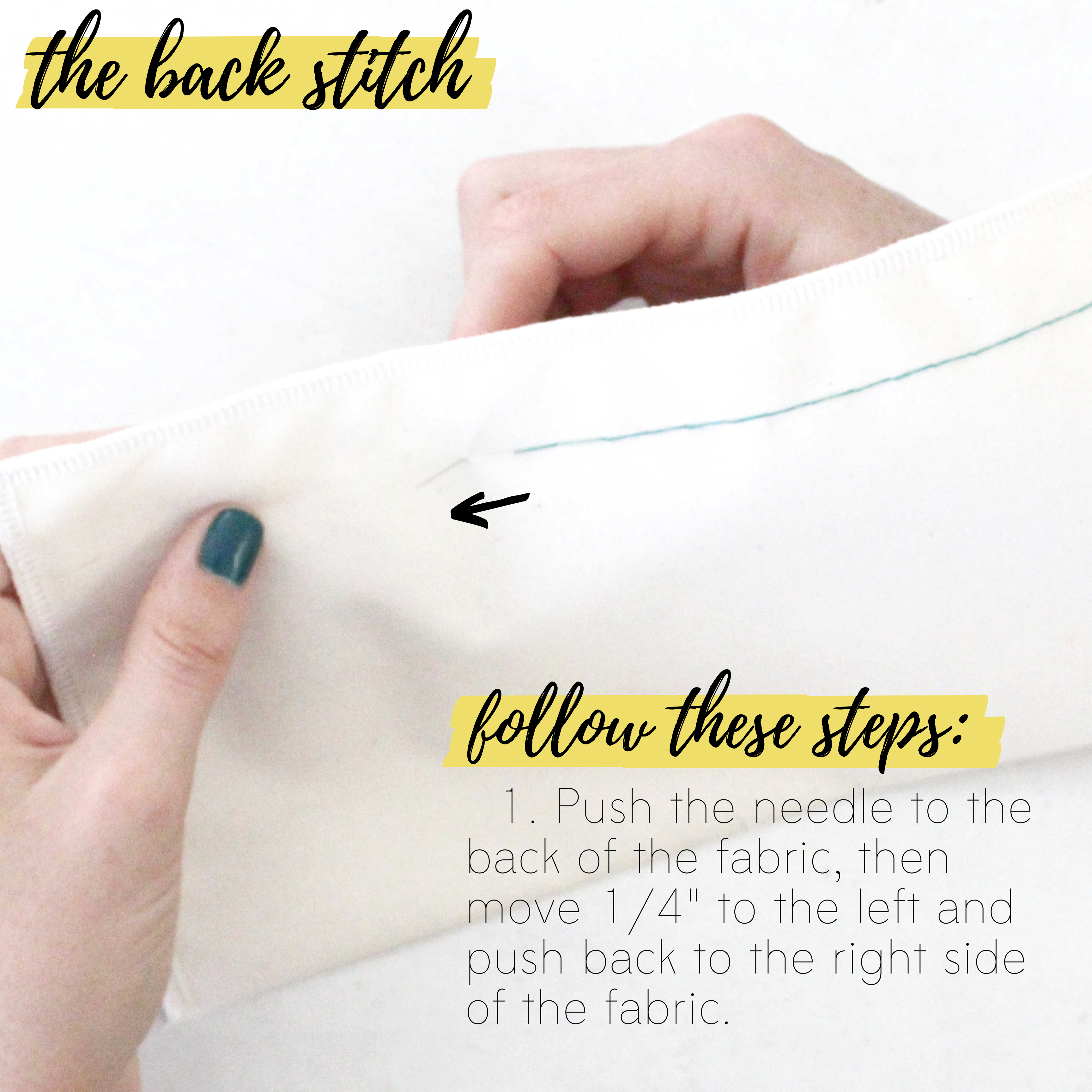 How To Sew Different Types Of Hand Stitches: The Back Stitch