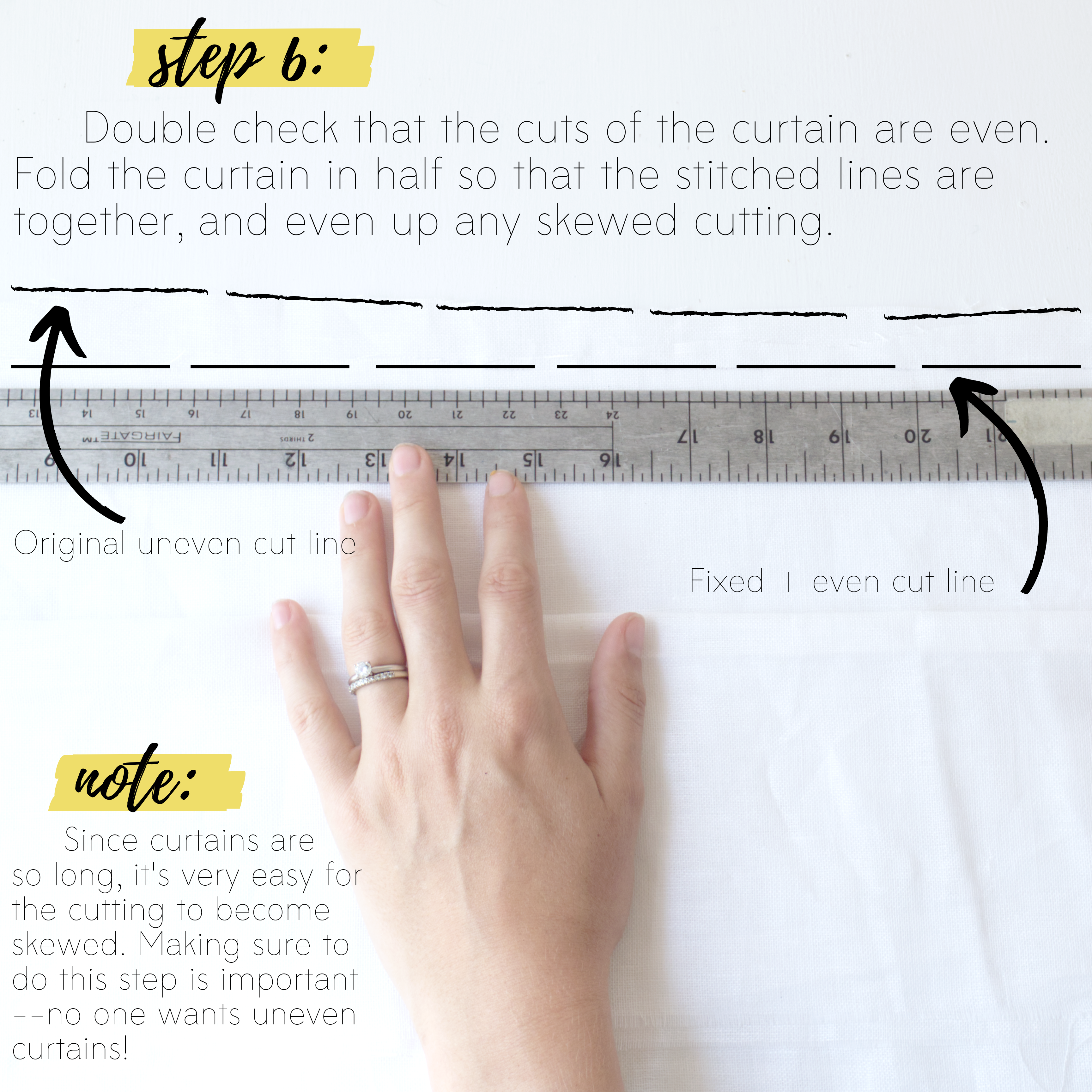 How to sew easy curtains DIY sewing tutorial: Step 6