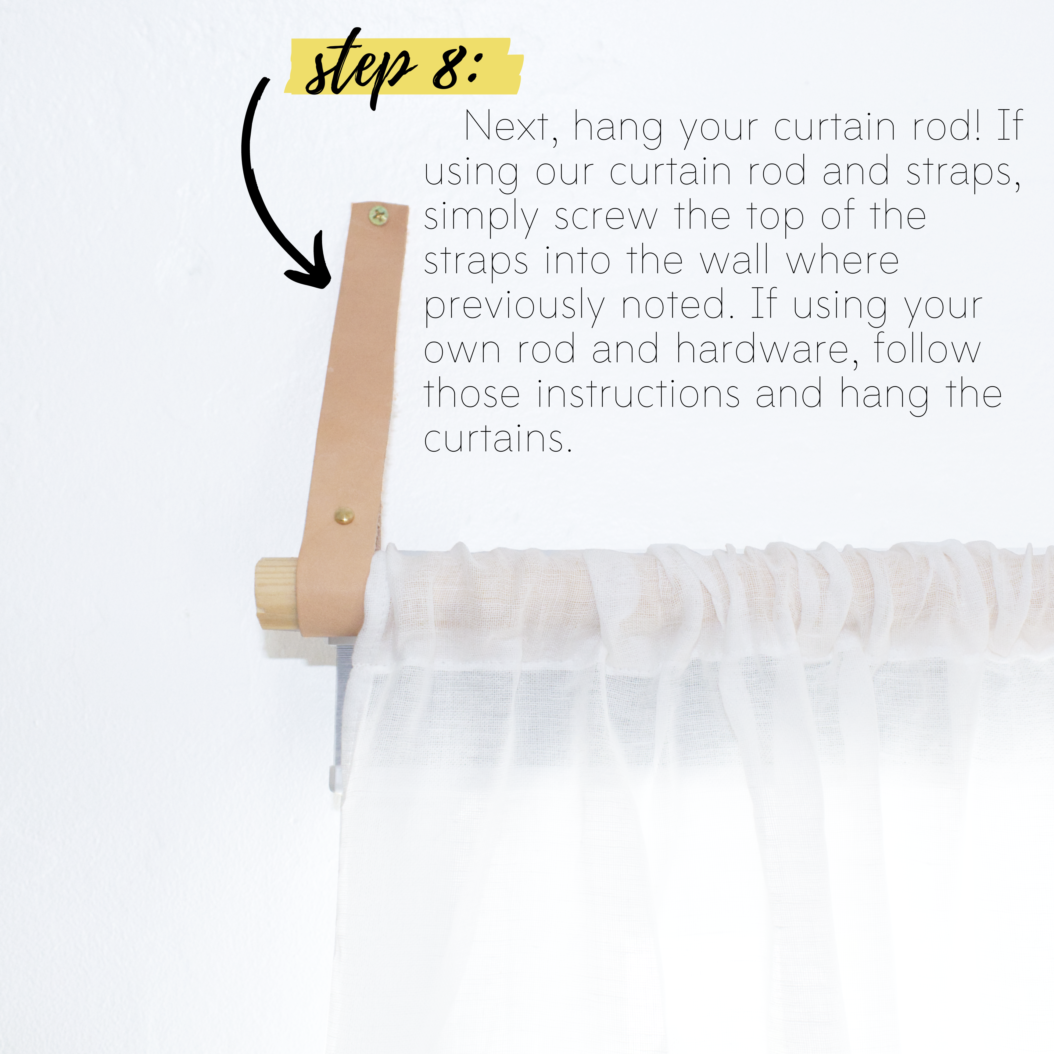 How to sew easy curtains DIY sewing tutorial: Step 8