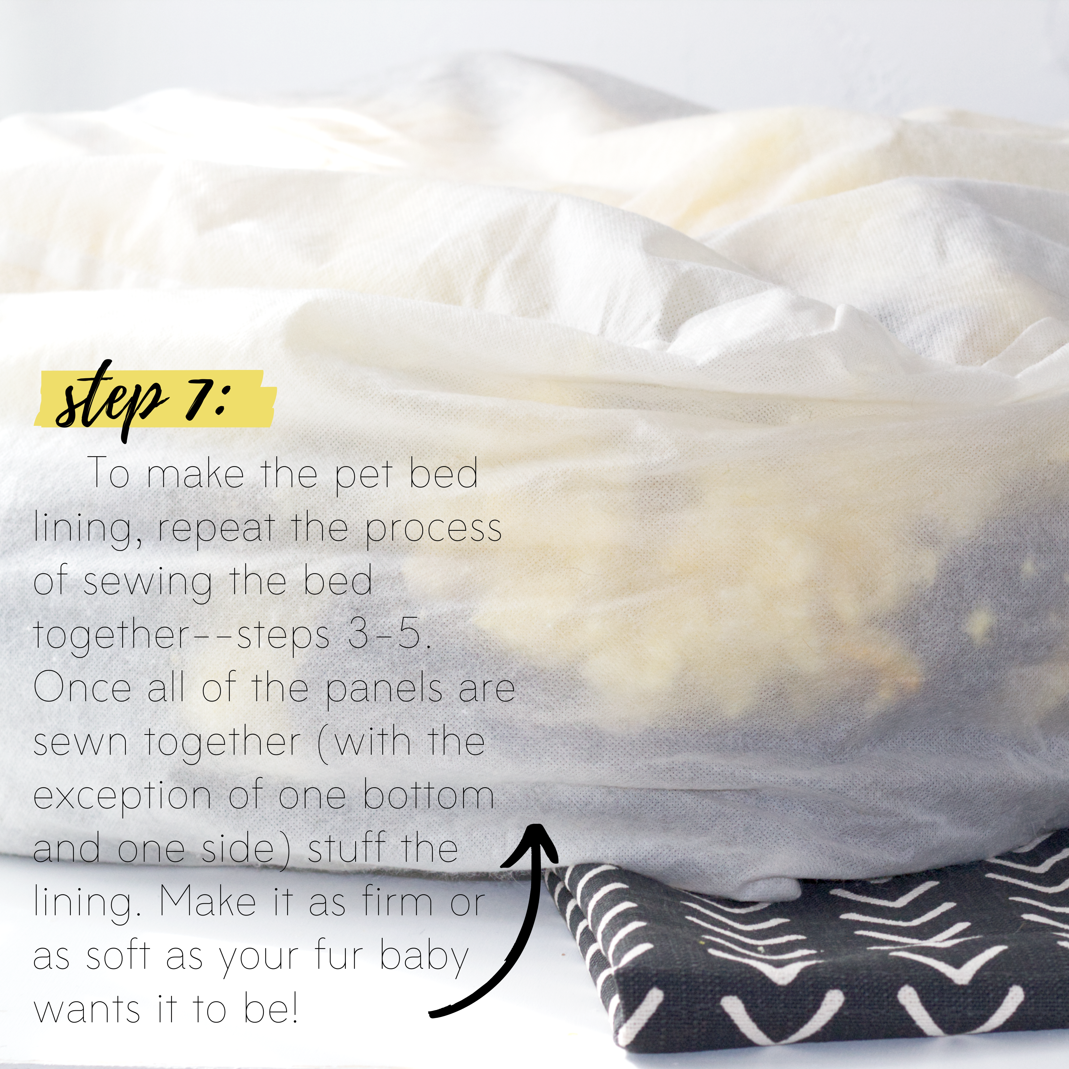 How to sew an easy pet bed DIY sewing tutorial: Step 7