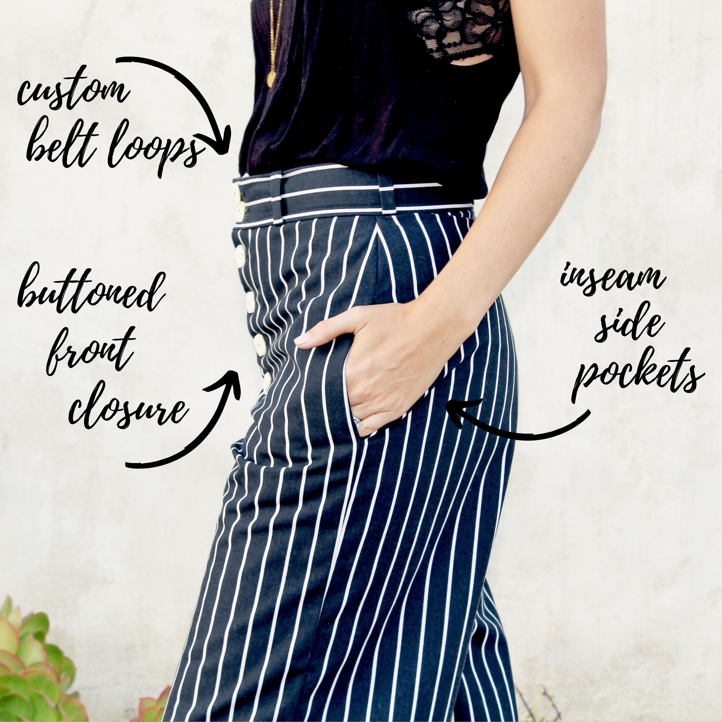 5 Favorite Sewing Projects & Reads The Clark Crop Pant Close Up