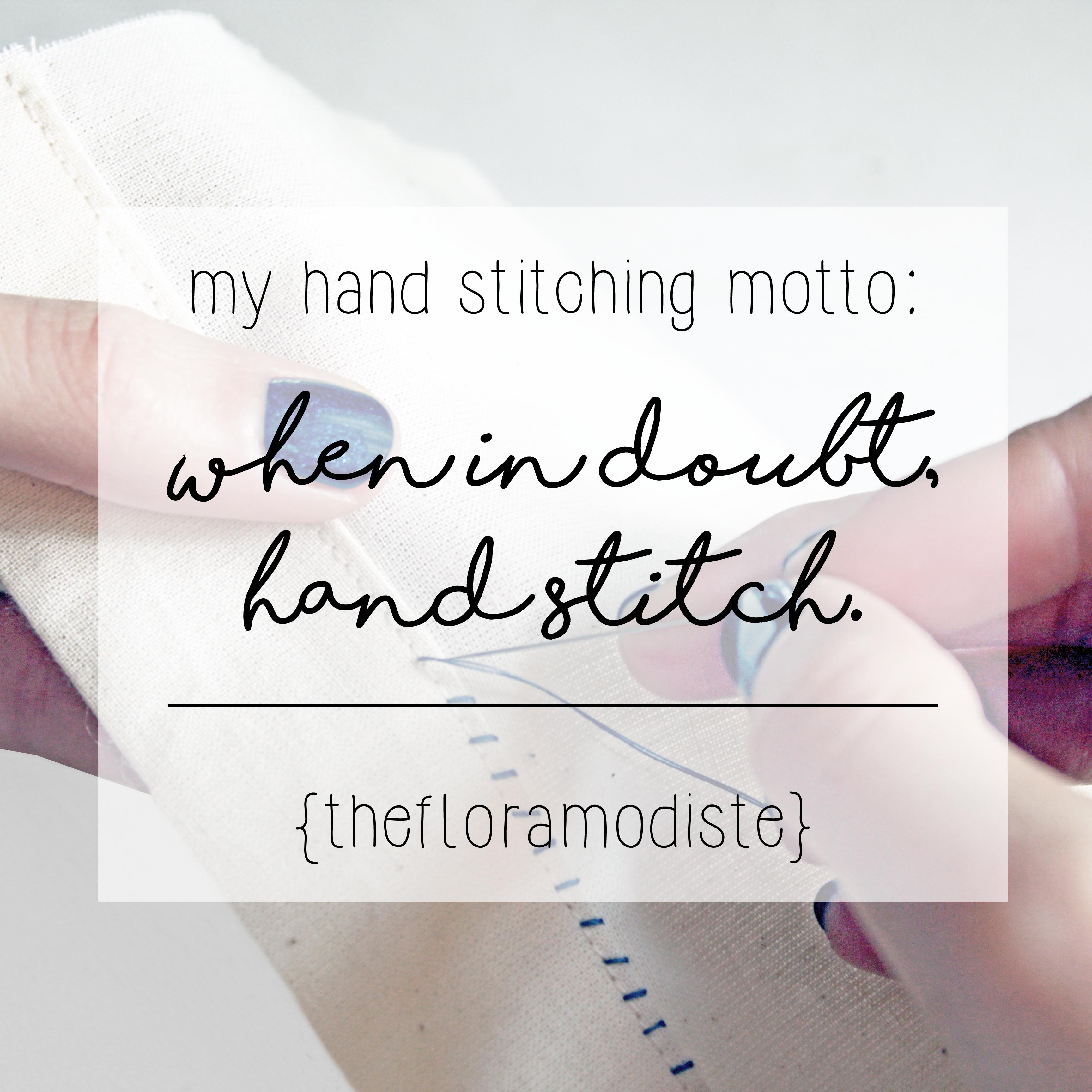 Different types of hand stitches motto