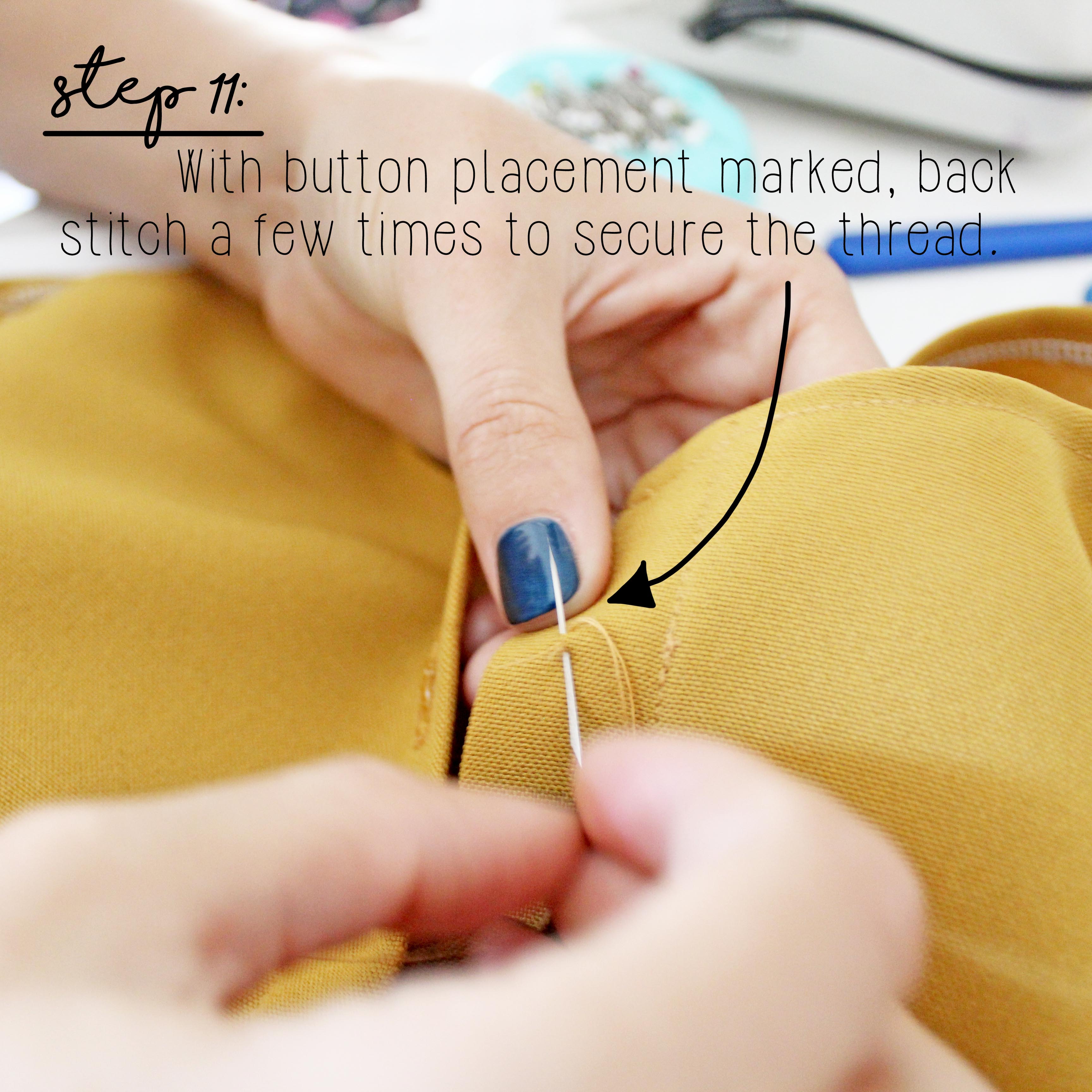 How To Sew A Button Sewing Tutorial Step 11