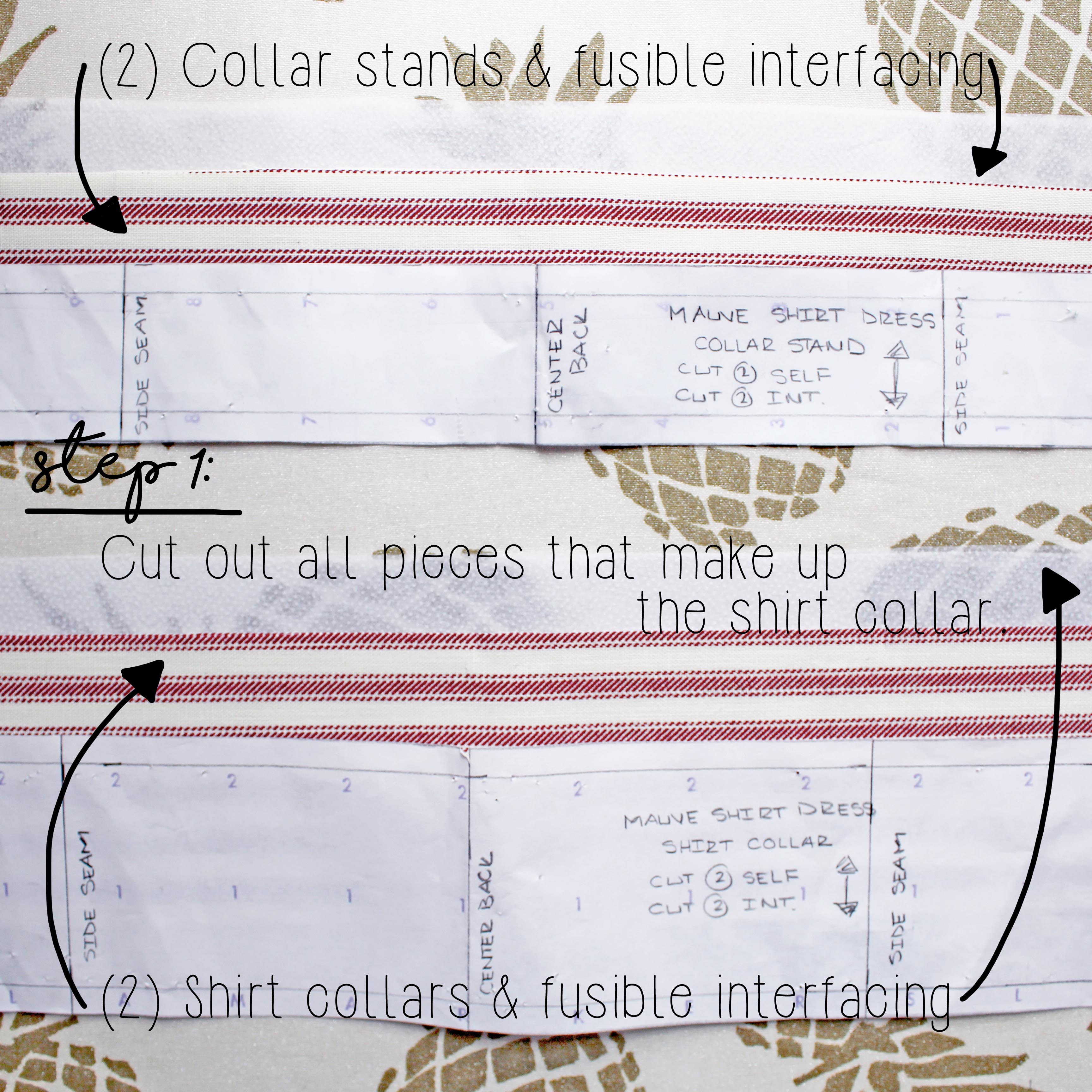 How To Sew A Shirt Collar Step 1