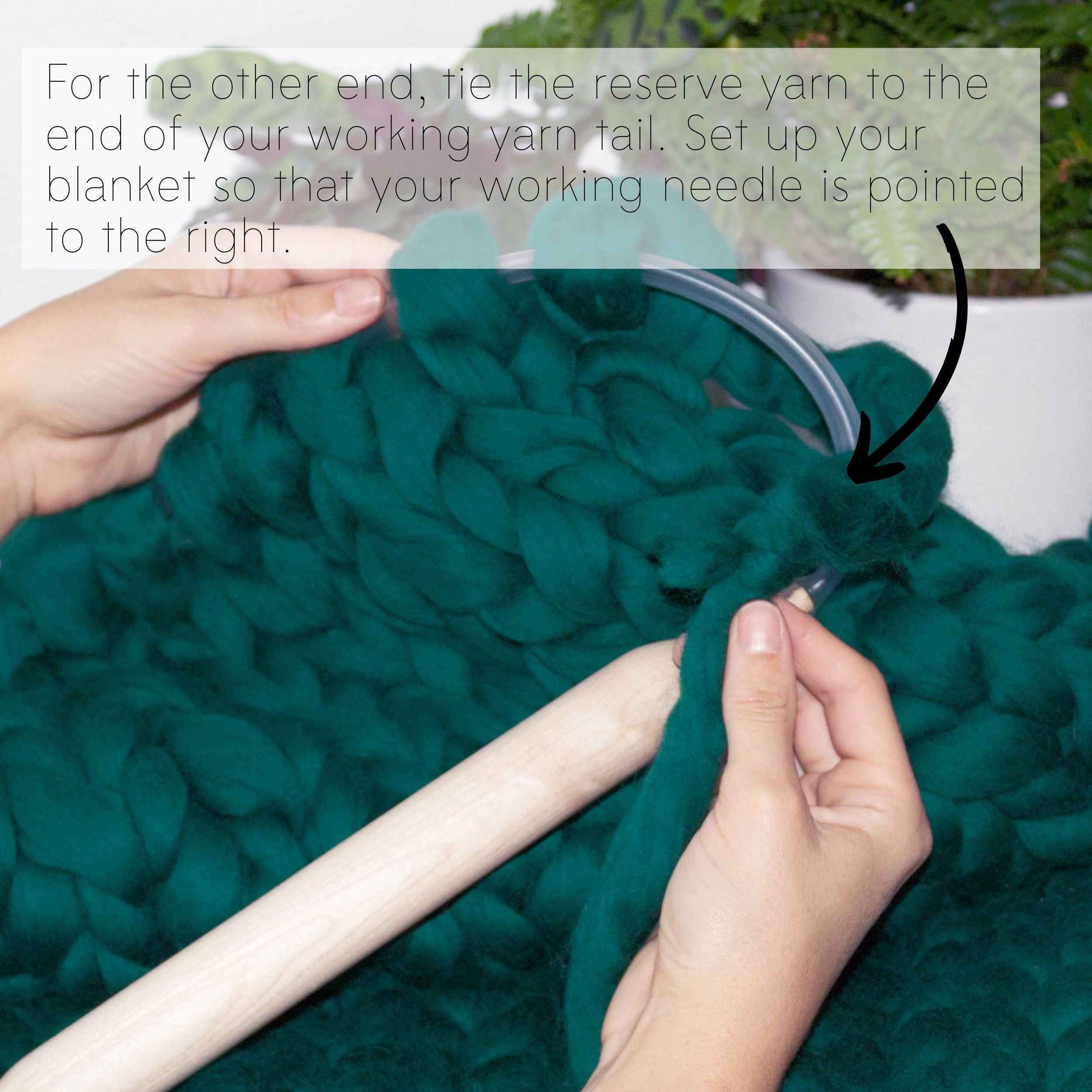 How to make a DIY chunky knit blanket, step 6.2