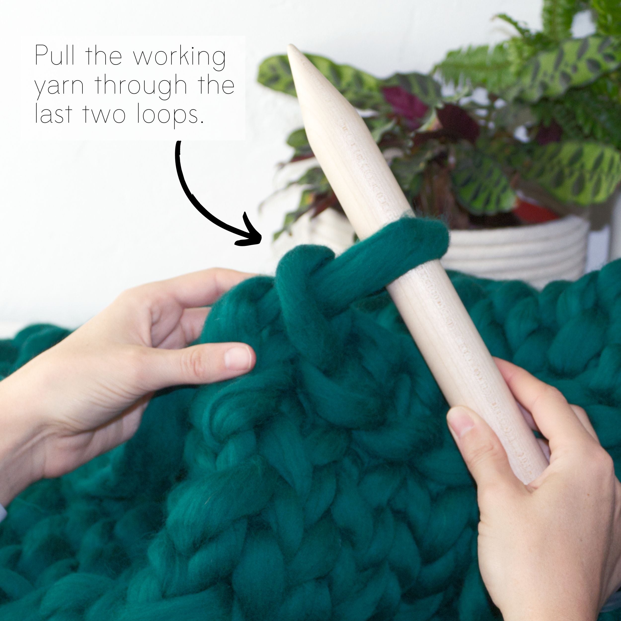 How to make a DIY chunky knit blanket, step 7.2