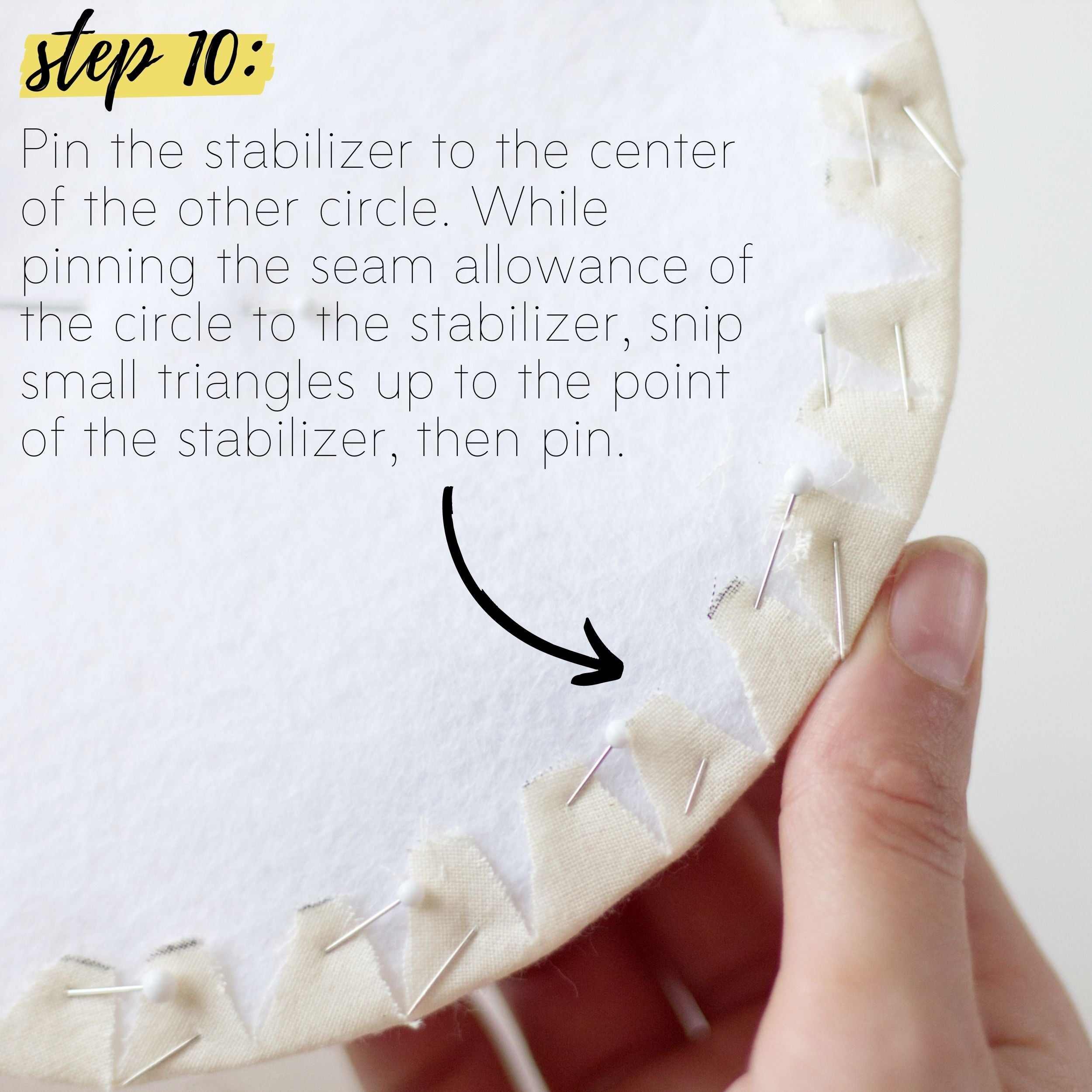 How to make a DIY fabric plant holder: Step 10