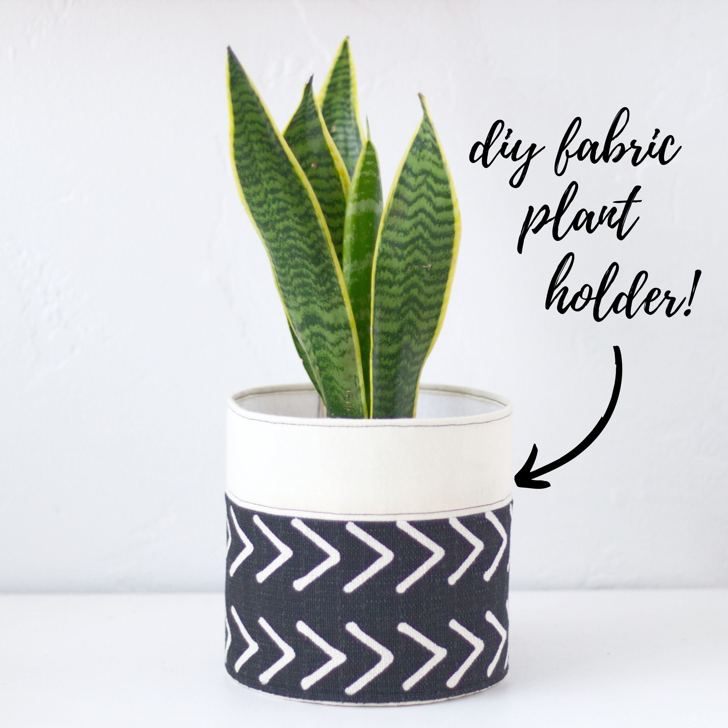 Learn how to make a DIY fabric plant holder