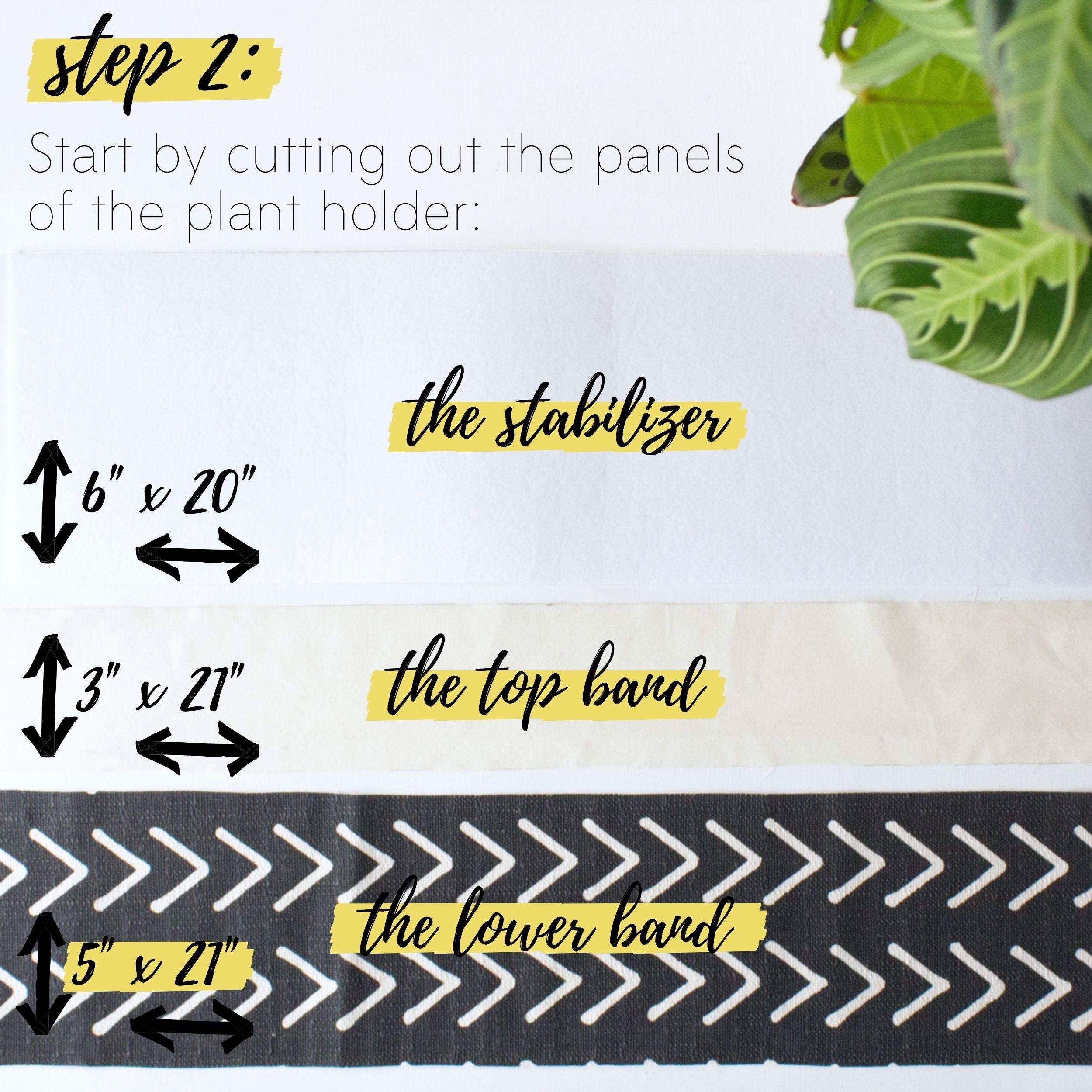 How to make a DIY fabric plant holder: Step 2