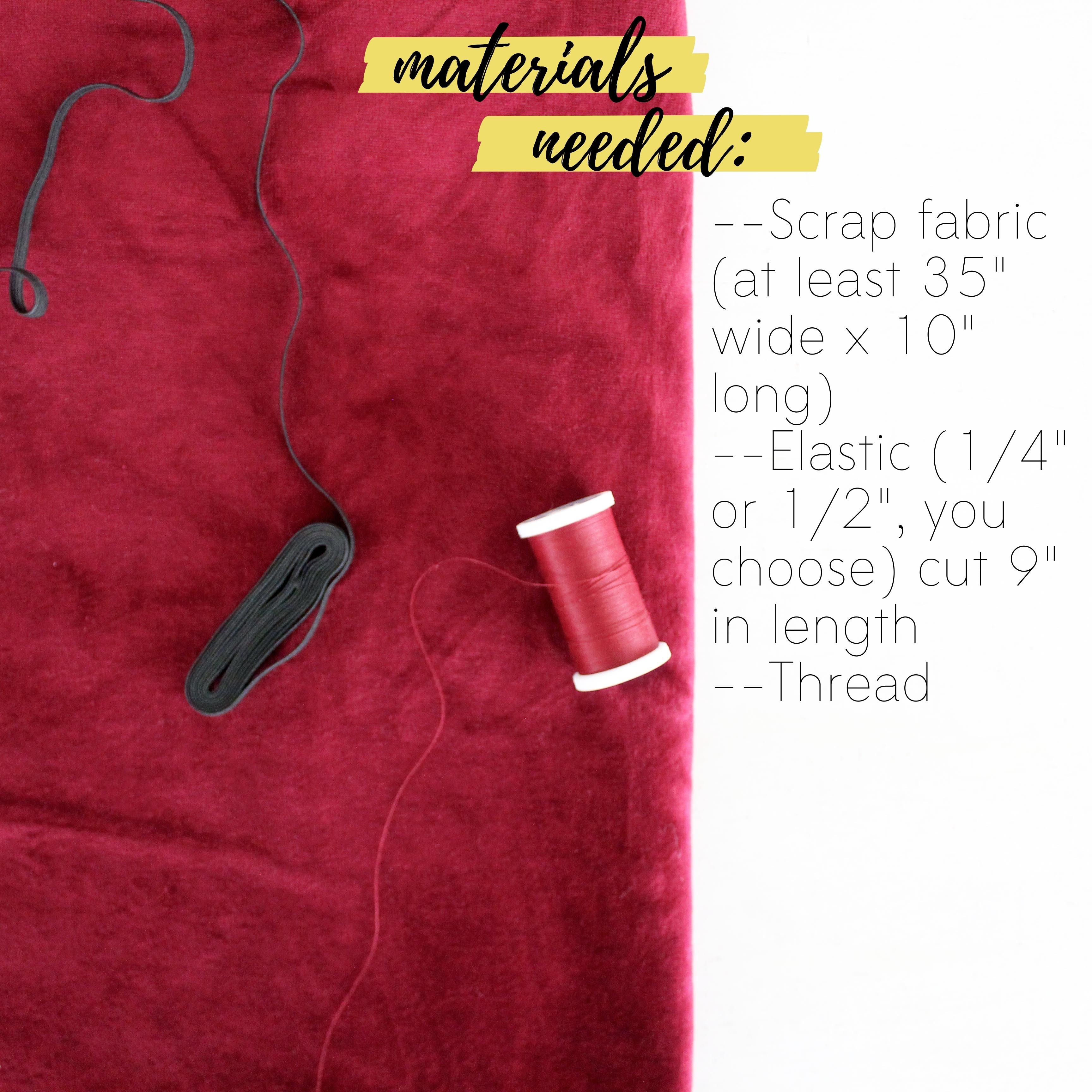 How To Make A Scrunchie DIY Sewing Tutorial: Materials Needed