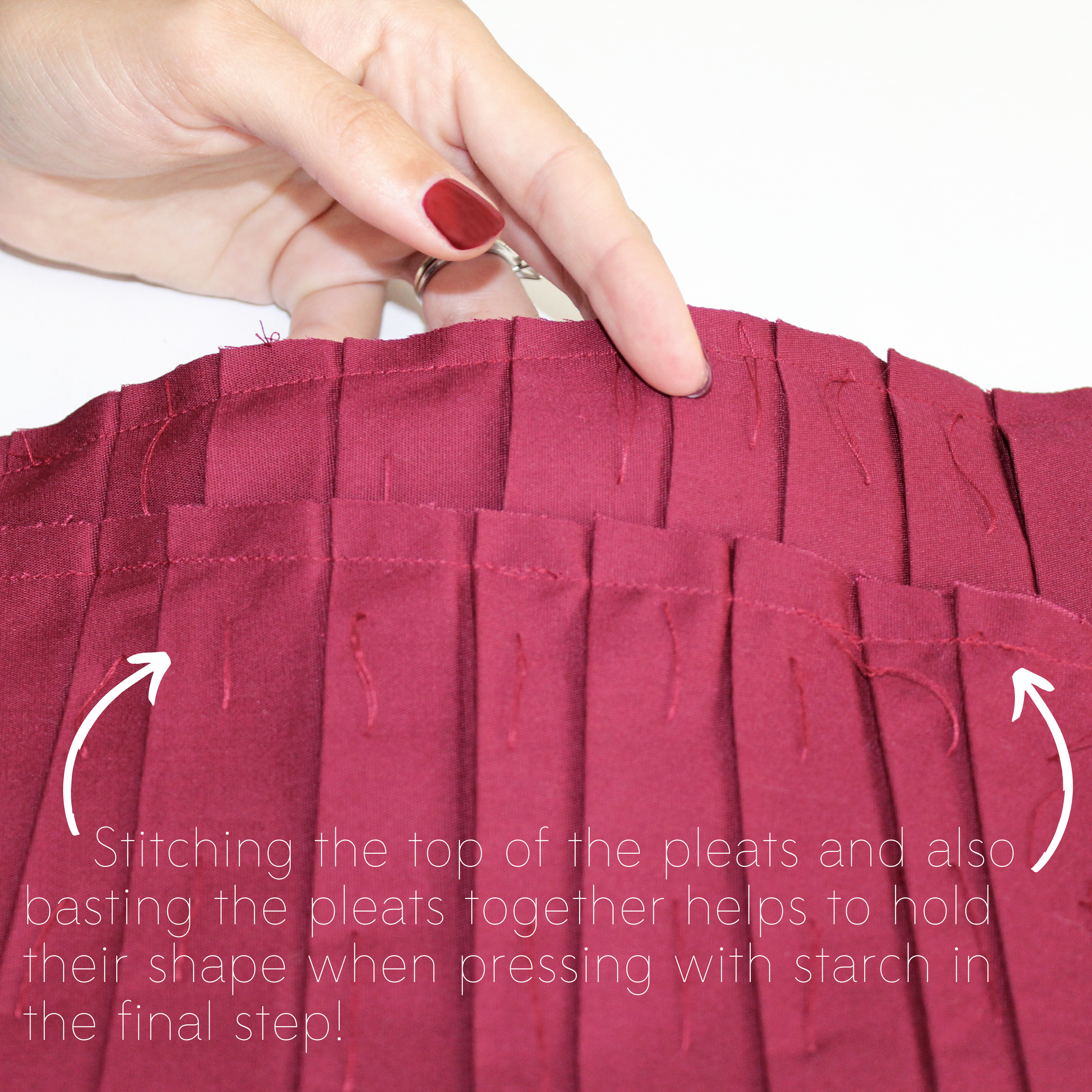 Sewing Tutorial: How To Sew Knife Pleats, Step 4.1