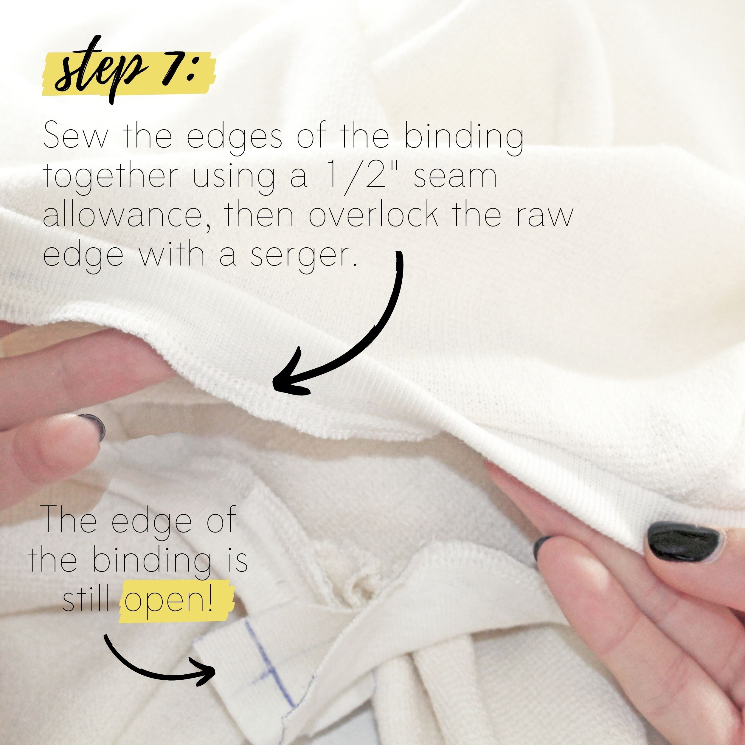 How To Sew A Knit Seam Binding Sewing Tutorial: Step 7
