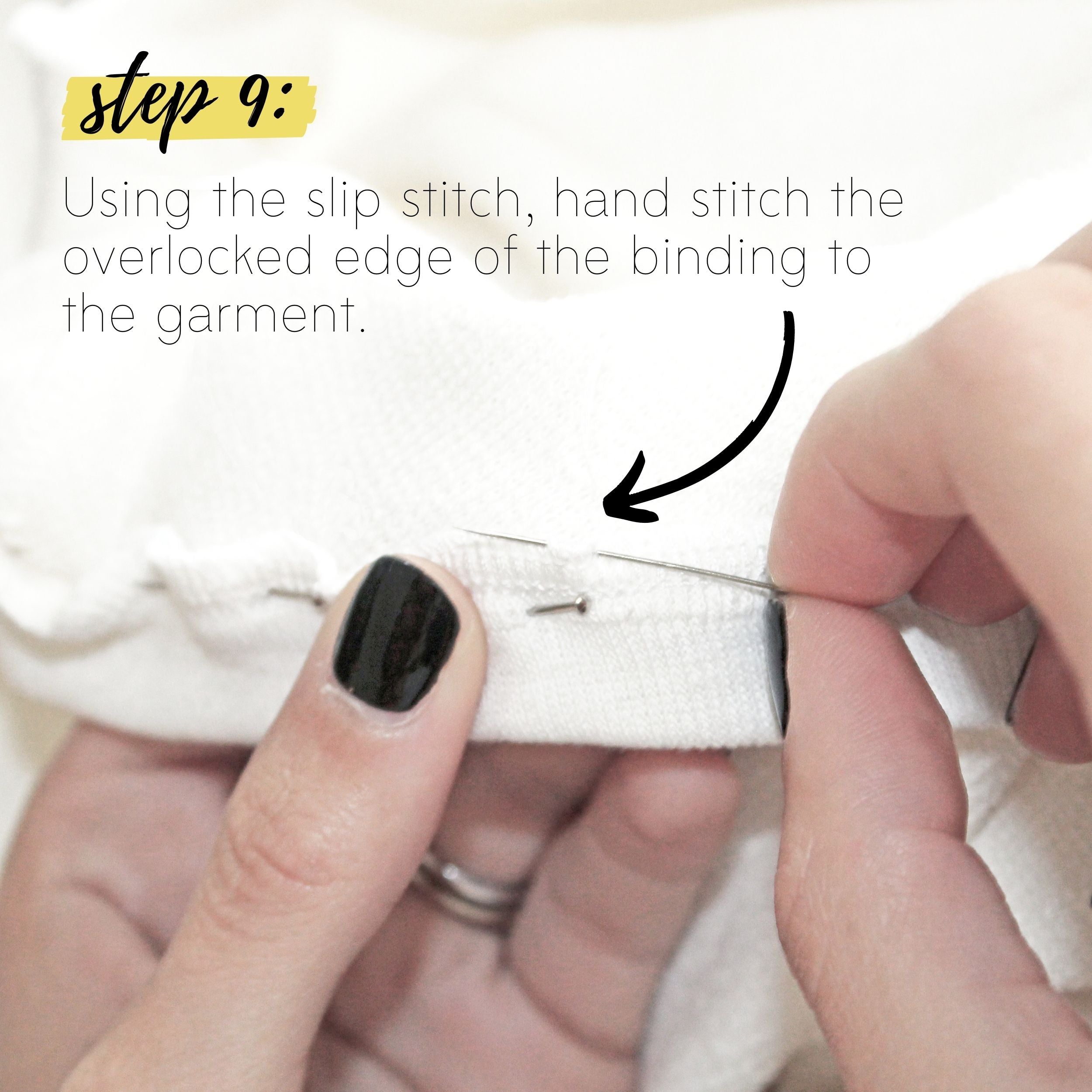 How To Sew A Knit Seam Binding Sewing Tutorial: Step 9