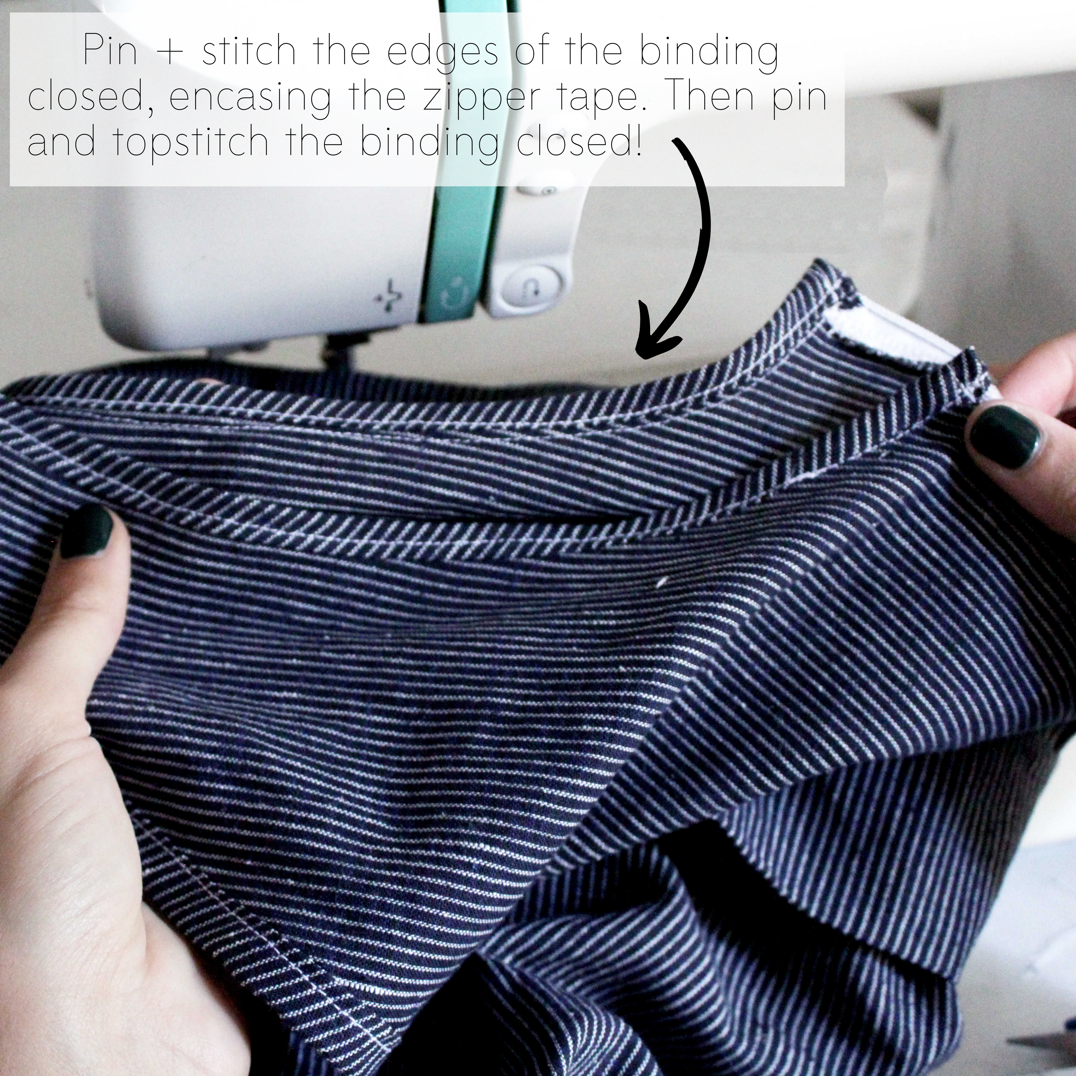 How To Sew An Invisible Zipper Sewing Tutorial: Step 7.1