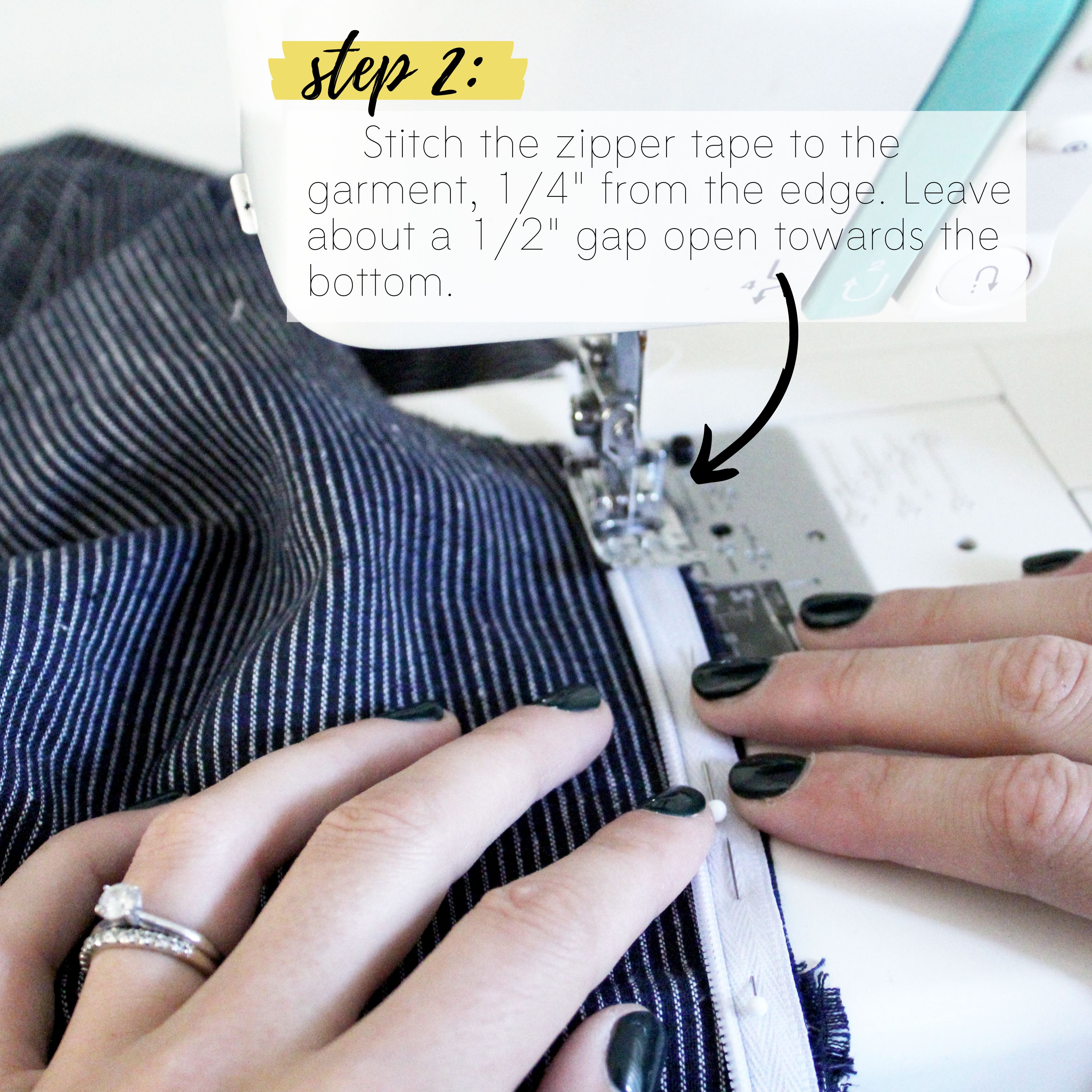 How To Sew An Invisible Zipper Sewing Tutorial: Step 2