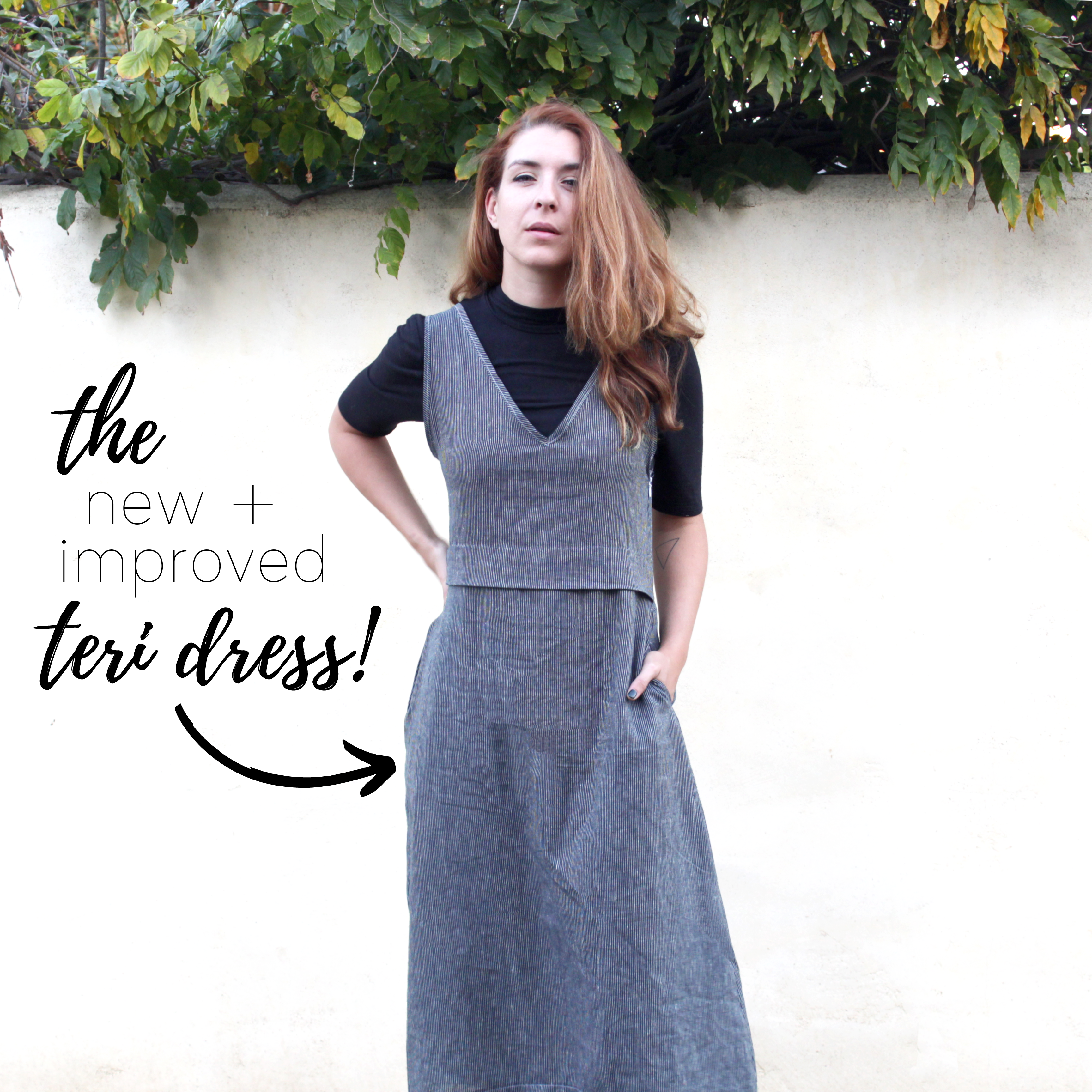 The Teri Dress Sewing Project: How To Sew An Invisible Zipper Front View