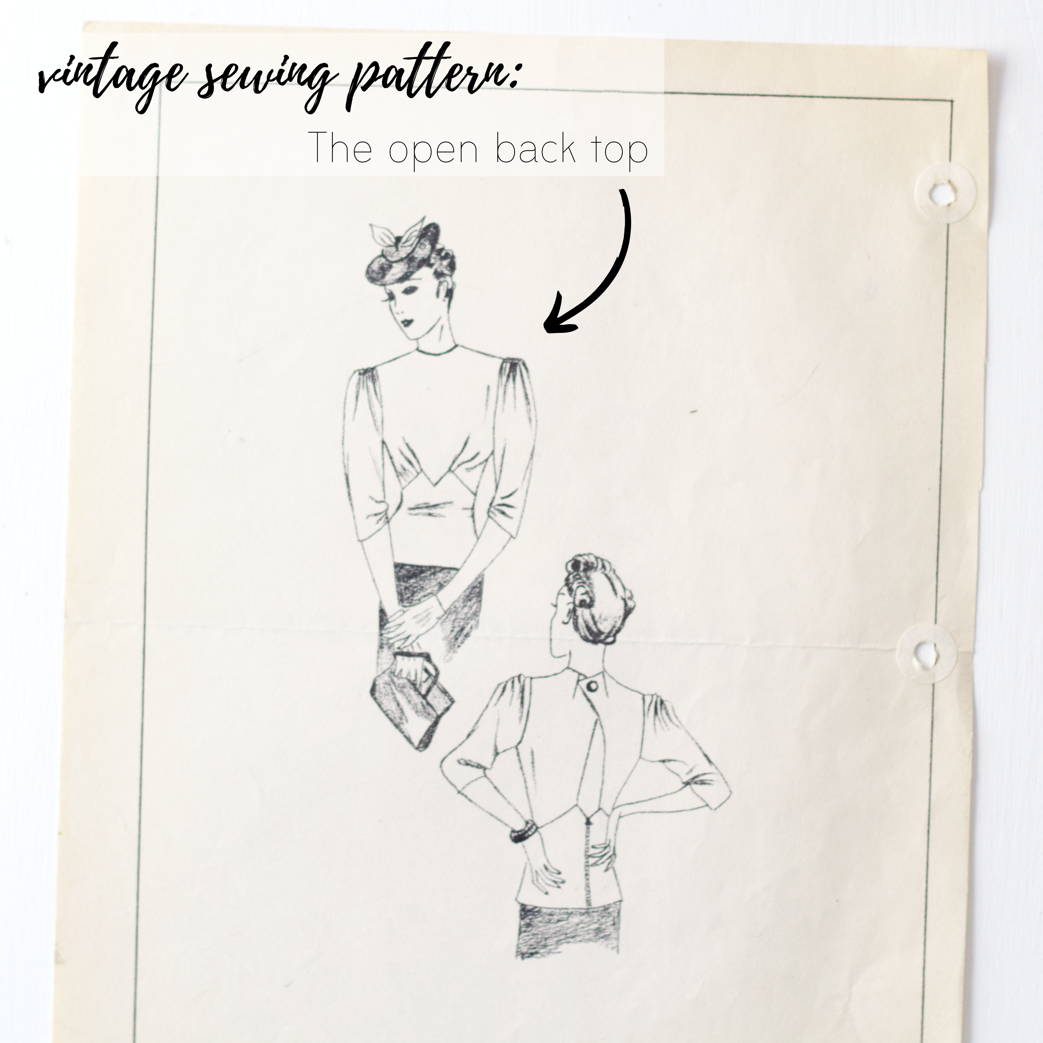 Vintage sewing pattern inspiration: The open back top